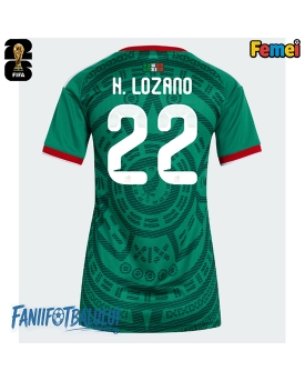 Mexic Hirving Lozano #22 Echipament de Fotbal Replică Mondial 2026 Femei Acasa
